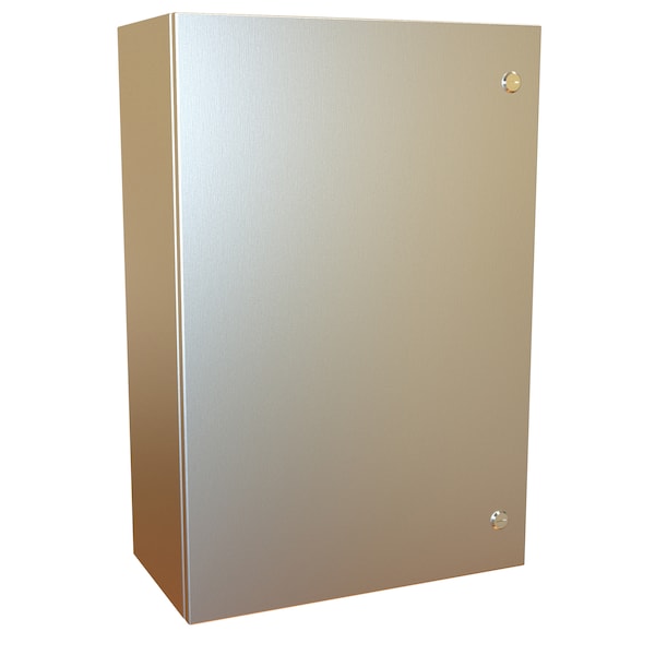 Hammond 304 Stainless Steel Electrical Enclosures, 30 in H, 10 in D, 20 in W, NEMA 4X, Hinged - EN4SD302010SS