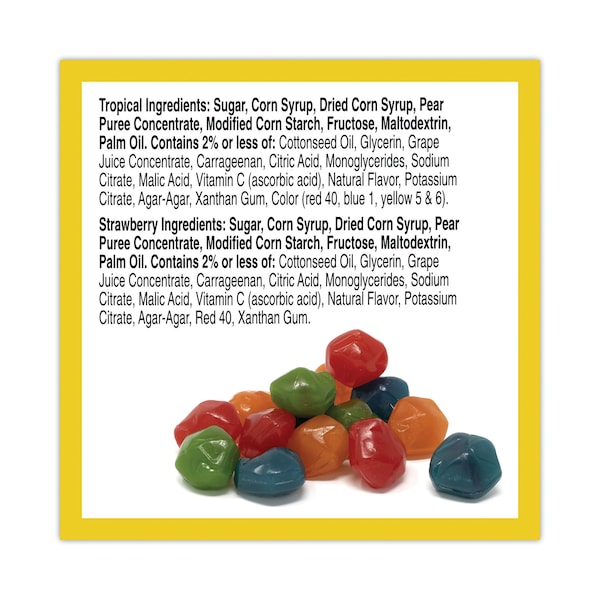 Betty Crocker Fruit Gushers Fruit Snacks, Sabores de Fresa y Frutas Tropicales, 0.8 oz, Paquete de 42, 42 Paquetes - 14698