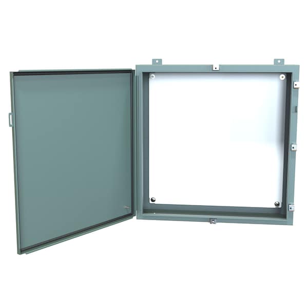 Hammond Steel Electrical Enclosures, 30 in H, 8 in D, 30 in W, NEMA 4, Hinged - 1418N4KK8