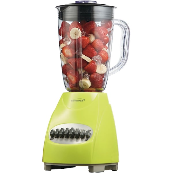 Brentwood Appliances Electric 50oz. 12-Speed Pulse Blender with Plastic Jar (Lime Green) - JB-220G
