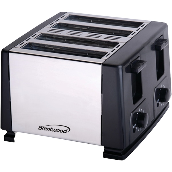 Brentwood Appliances 9" 4-Slot Black Toaster - TS-284