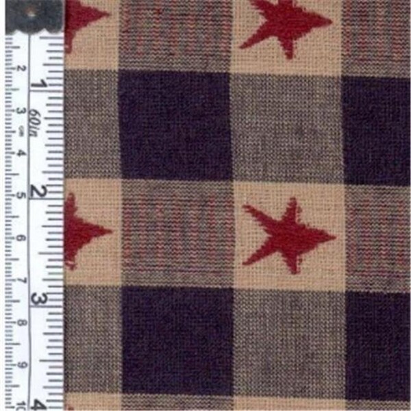 Textile Creations Textile Creations OG-30 Old Glory Jacquard Fabric; Star Check Navy And Wine; 15 yd. - OG-30