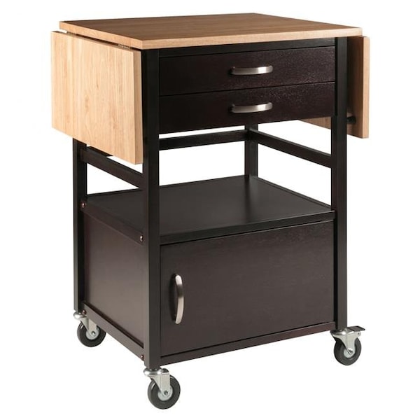 Winsome Wood Winsome Wood 23343 Bellini Kitchen Cart - Natural & Coffee - 23343
