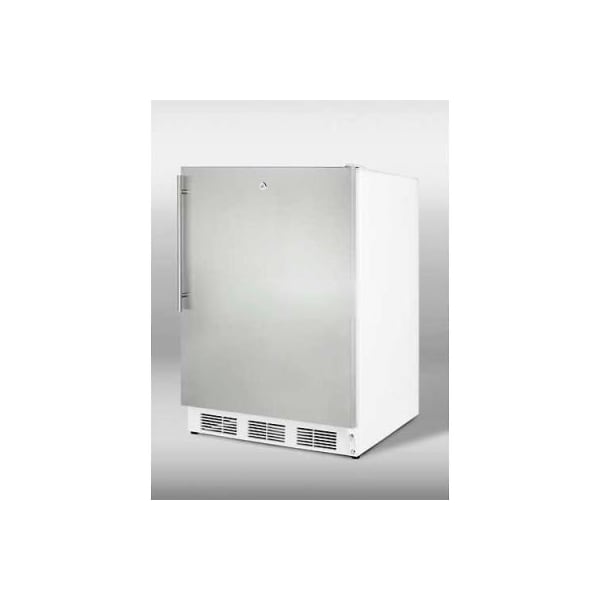 Summit Appliance Div. Summit-ADA Comp Refrigerator-Freezer For Freestanding , Lock, White, S/S Door - CT66LWSSHVADA