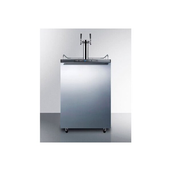 Summit Appliance Div. Summit-Beer Dispenser, Freestanding Residential Outdoor, 5.6 Cu. Ft., 49"H, S/S - SBC635MOSHHTWIN