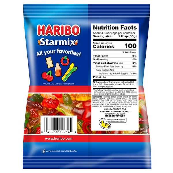 Haribo Haribo Confitería Star Mix 5 oz. Bolsa, PK12 - 72213