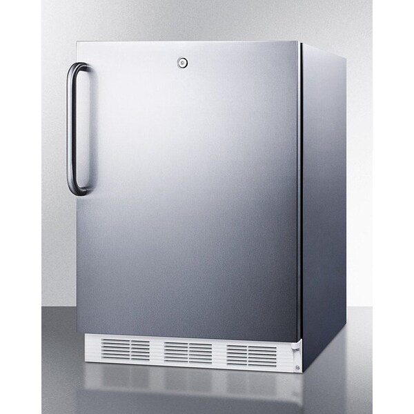 Summit Appliance Div. Summit  Commercial Built In Undercounter Refrigerator W/Lock 5.5 Cu. Ft. Stainless Steel - FF7LWCSS