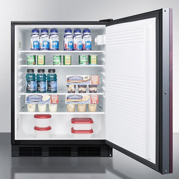 Summit Appliance Div. Summit -32"H ADA Comp Refrigerator, Black For Built-In Undercounter, , Front Lock - FF7LBLKBIIFADA