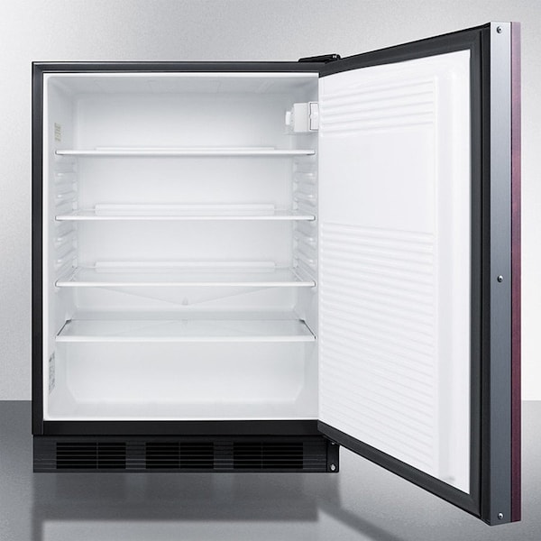 Summit Appliance Div. Summit -32"H ADA Comp Refrigerator, Black For Built-In Undercounter, , Front Lock - FF7LBLKBIIFADA