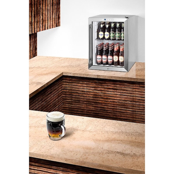Summit Appliance Div. Summit-Commercial Glass Door Pub Cellar For Countertop , , S/S, Digital TSTAT, Lock - SCR312LCSSPUB