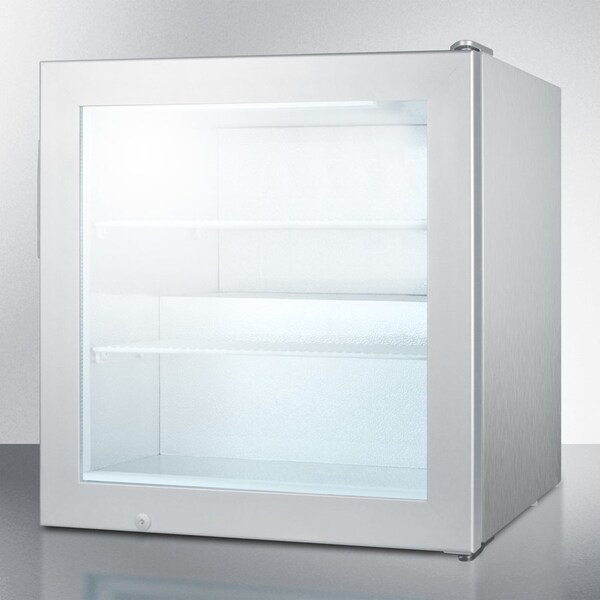 Summit Appliance Div. Summit-Compact Commercial Vodka Chiller, Self-Closing Glass Door, S/S Wrapped Cabinet - SCFU386CSSVK