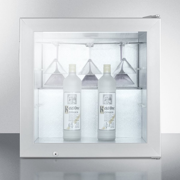 Summit Appliance Div. Summit-Compact Commercial Vodka Chiller, Self-Closing Glass Door, S/S Wrapped Cabinet - SCFU386CSSVK