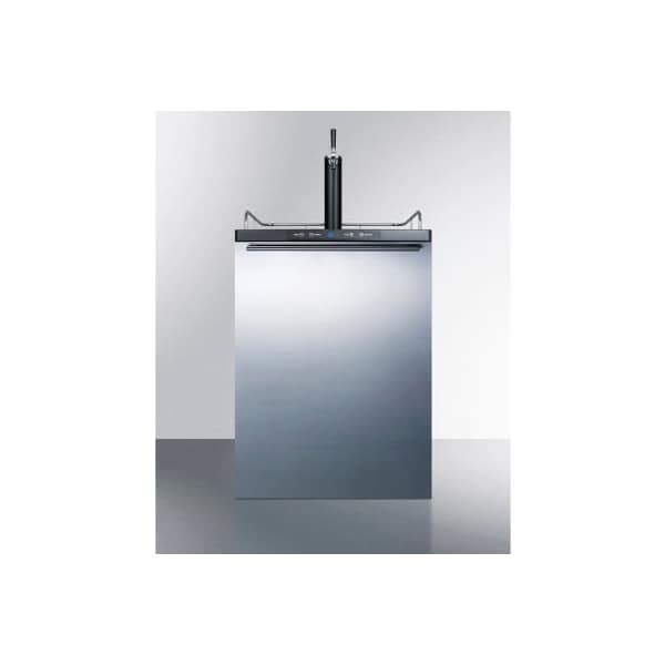 Summit Appliance Div. Summit-Beer Dispenser, Built-In Residential, 5.6 Cu. Ft., 24"W x 33-1/2"H, Black - SBC635MBISSHH