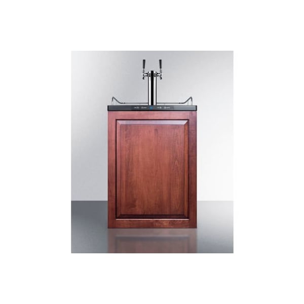 Summit Appliance Div. Summit-Beer Dispenser, Built-In Residential, 5.6 Cu. Ft., 24"W x 33-1/2"H, Black - SBC635MBIIFTWIN