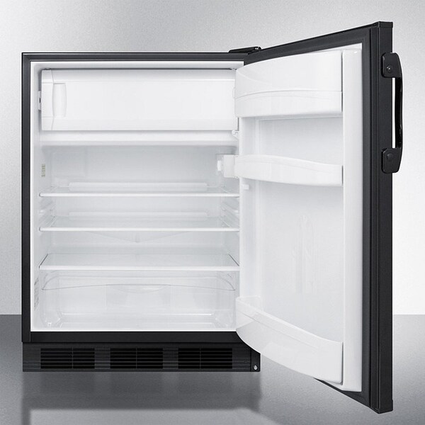 Summit Appliance Div. Summit-ADA Comp Freestanding Refrigerator-Freezer, Cycle Defrost In Black Exterior - AL652BK