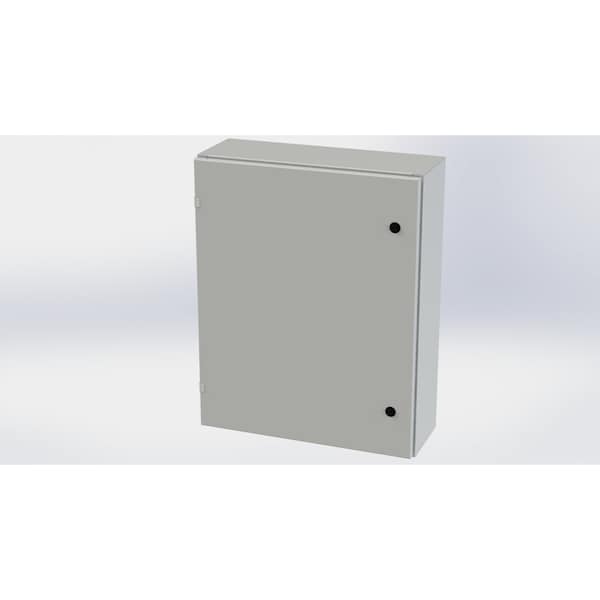 Saginaw Control & Engineering Carbon Steel Electrical Enclosures, 30 in H, 8 in D, 24 in W, NEMA 3R, 4, 12, 13, Hinged - SCE-30EL2408LPLG