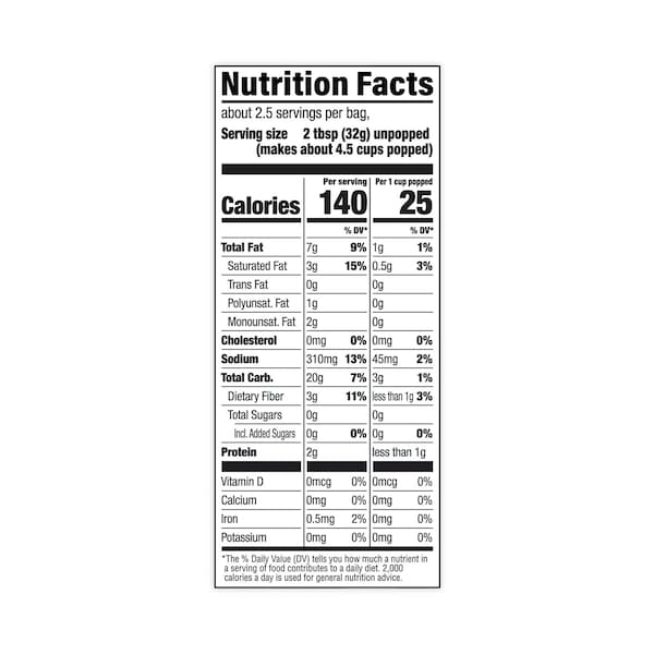 Act II Mantequilla Amantes Palomitas de Maíz de Microondas, Bolsa de 275 oz, PK36, 36PK - 23255