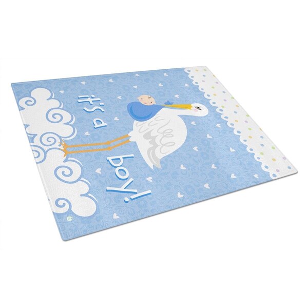 Carolines Treasures Its a Baby Boy Glass Cutting Board Large - VHA3012LCB