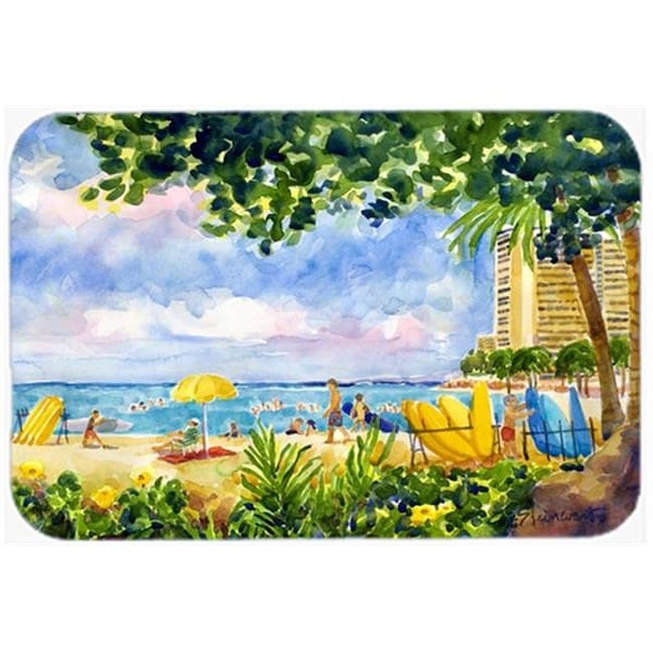 Carolines Treasures Carolines Treasures 6065LCB 15 x 12 in. Beach Resort view from the condo Glass Cutting Board; Large - 6065LCB