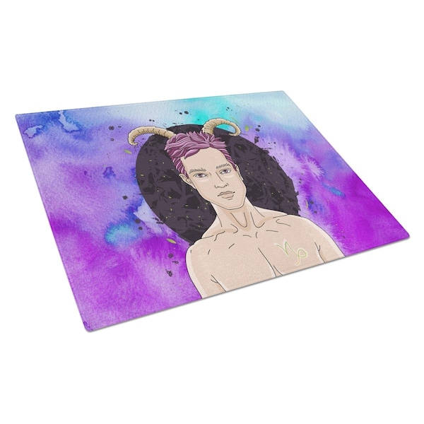 Carolines Treasures Capricorn Zodiac Sign Glass Cutting Board Large - BB7326LCB