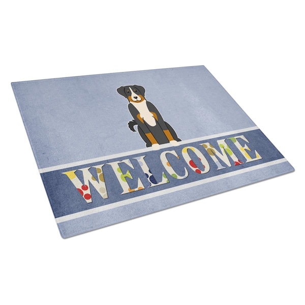 Carolines Treasures Appenzeller Sennenhund Welcome Glass Cutting Board Large - BB5624LCB
