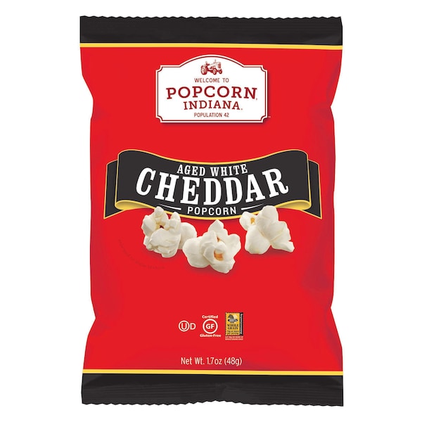 Palomitas de Maíz Popcorn Indiana Aged White Cheddar 1.7 oz., paquete de 6 - 8435710054