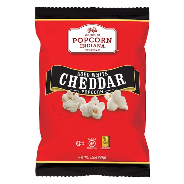Palomitas de maíz Popcorn Indiana en Cheddar Blanco Añejado 3.5 oz., paquete de 6 - 8435710058