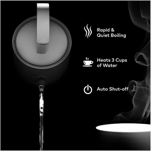 Chefwave Electric Lightweight Pourover Kettle for Coffee And Tea, Matte Black - CW-EK-B