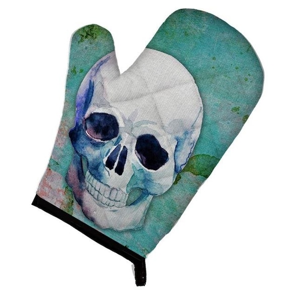 Carolines Treasures Carolines Treasures BB5123OVMT Day of the Dead Teal Skull Oven Mitt - BB5123OVMT