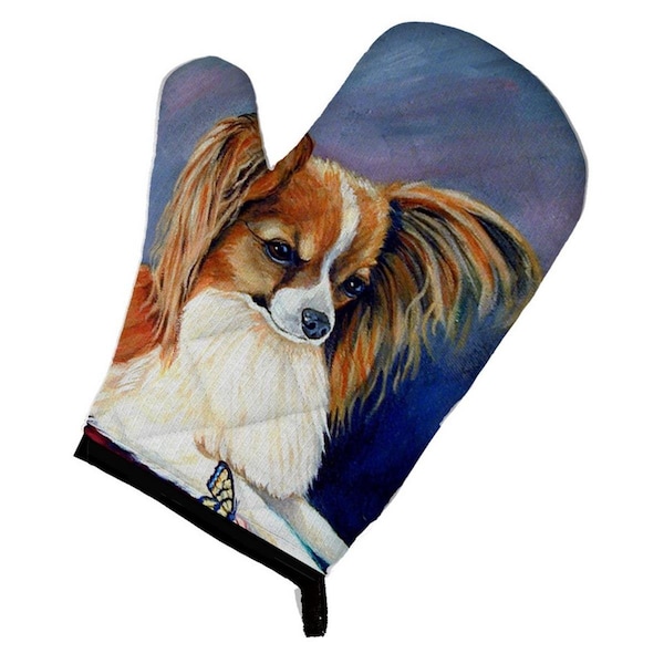Carolines Treasures Papillon Rose and Butterfly Oven Mitt - 7038OVMT