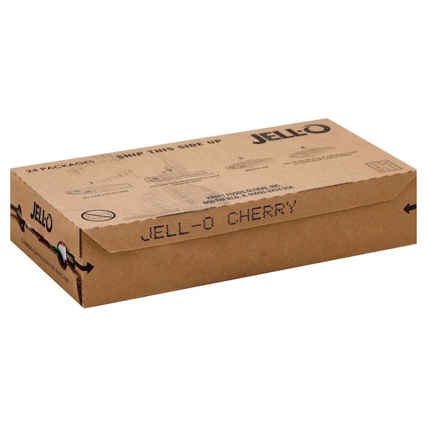Gelatina de Cereza en Polvo Instantánea Jell-O 3 oz., Paquete de 24 - 00043000200735