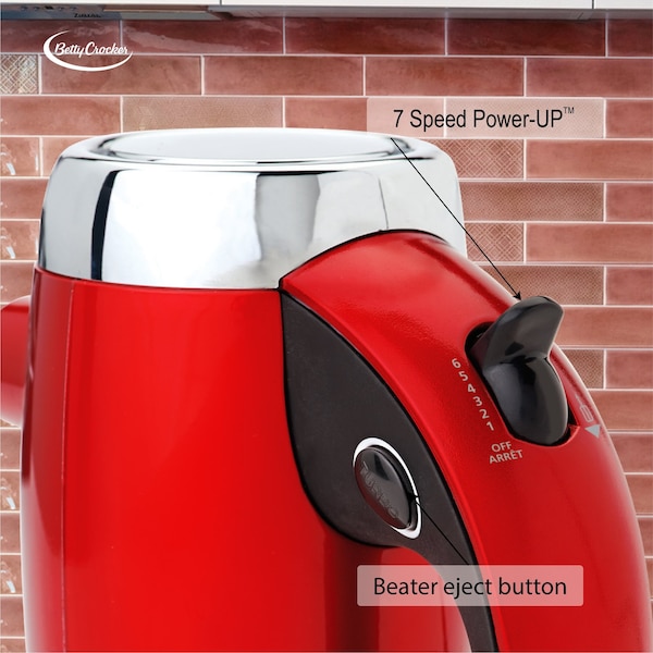 Betty Crocker 7 Speed Hand Mixer - BC-2208CMR