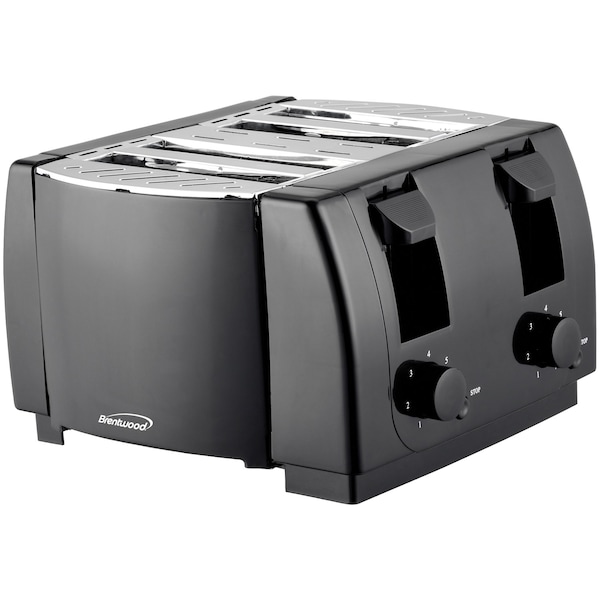 Brentwood Appliances 10" 4-Slot Black Toaster - TS-285