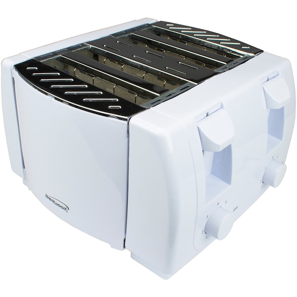 Brentwood Appliances 10" 4-Slot White Toaster - TS-265