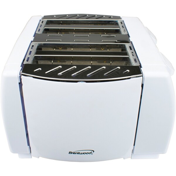 Brentwood Appliances 10" 4-Slot White Toaster - TS-265