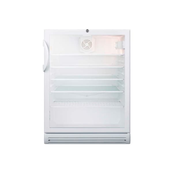 Summit Appliance Div. Summit-ADA Comp Commercial Glass Door All-Refrigerator, White - SCR600GLBIADA