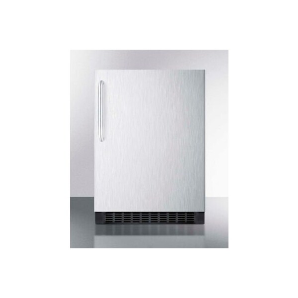 Summit Appliance Div. Summit ADA Comp Built in Undercounter Refrigerator 4.6 Cu. Ft. Black/Stainless Steel - FF64BXSSTB