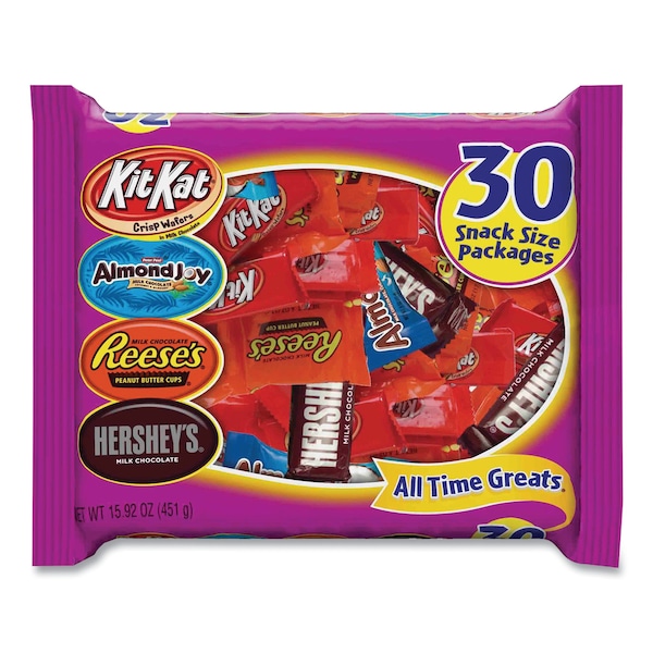 Hershey's All Time Greats Pack de Variedad de Chocolate con Leche, Bolsa de 1592 oz, 30 Piezas, PK2, 2PK - 20248