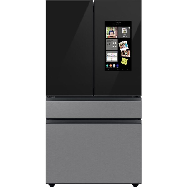 Almo 29 cu. ft. Smart BESPOKE 4-Door Family Hub Refrigerator in Panel-Ready Charcoal Glass - RF29BB8900ACAA