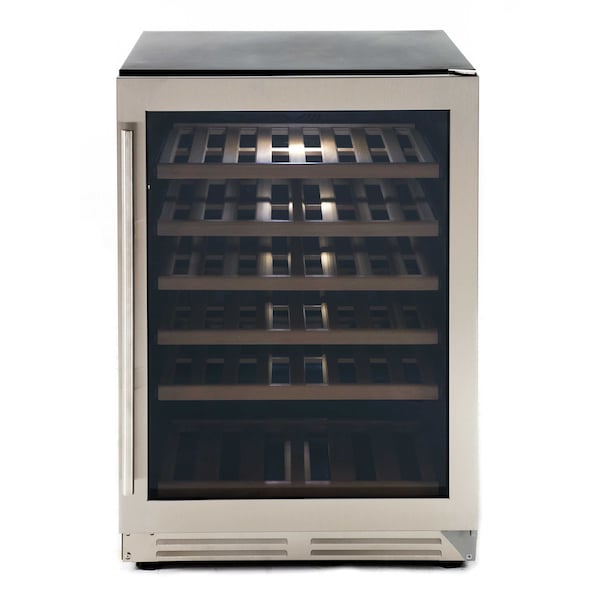 Avanti Avanti 51 Bottle DESIGNER Series Wine Cooler, Stainless Steel with Black Cabinet - WCF51S3SS