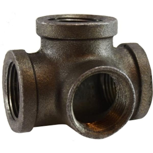 Midland Industries Midland Industries 65384 0.75 in. Side Outlet Tee; Black - 65384