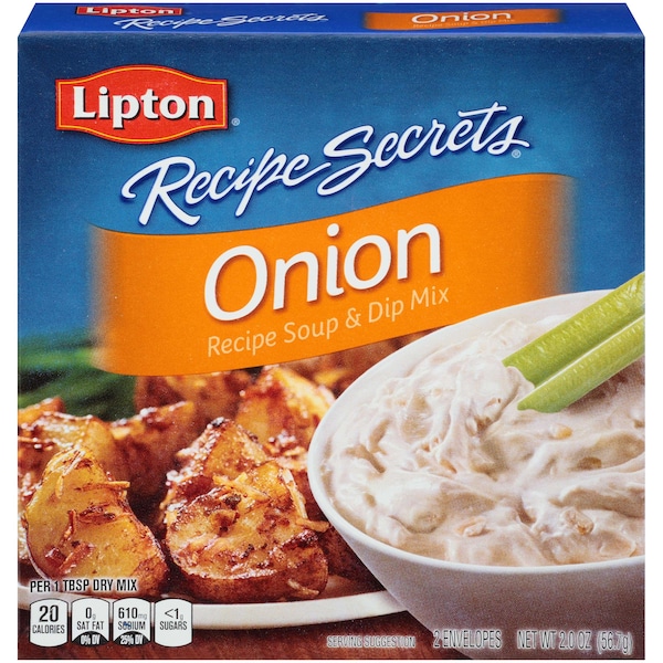 Mezcla de sopa de cebolla Lipton Savoury Lipton Recipe Secrets 2 oz., paquete de 24 - 00362