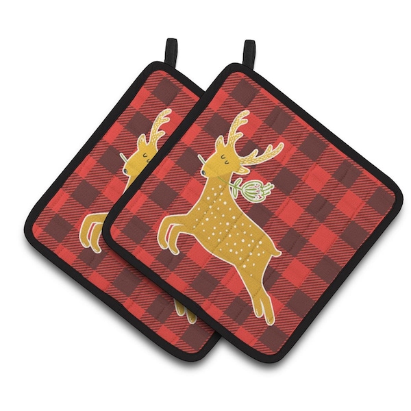 Carolines Treasures Deer Pair of Pot Holders - BB6773PTHD
