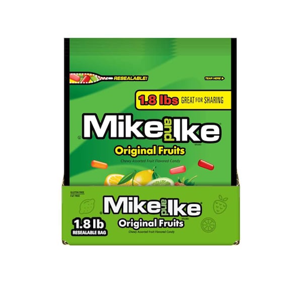 Mike & Ike 28.8 oz. Bolsa de pie de frutas originales, PK6 - 7097049460