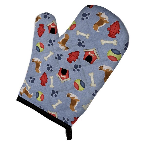 Carolines Treasures Corgi Dog House Collection Oven Mitt - BB3920OVMT