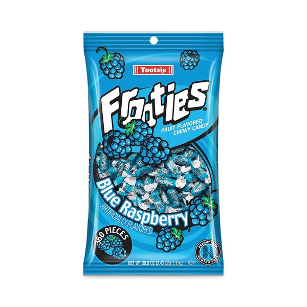 Frooties Tootsie Roll, Sabor Frambuesa Azul, Bolsa de 388 oz, 360 Piezas - 793676