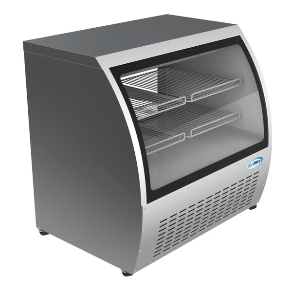 Koolmore 47" Deli Case and Meat Display Refrigerator, Multi-Tiered Shelves, Curved Glass Front - RD18C-SS