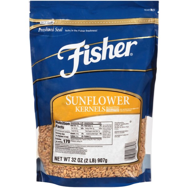 Semillas de Girasol Tostadas sin Sal Fisher Fisher, 32 oz., paquete de 3 - 18858A