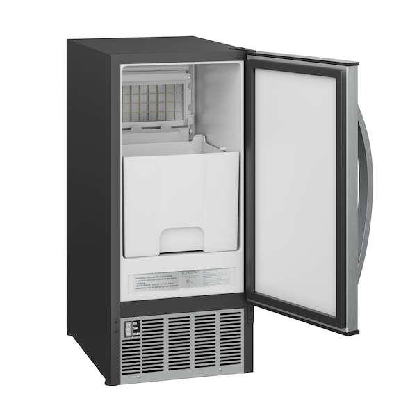 Edgestar 15 Inch Wide 25 Lbs Capacity BuiltIn Ice Maker with 50 Lbs Daily Ice Production - IB450SS