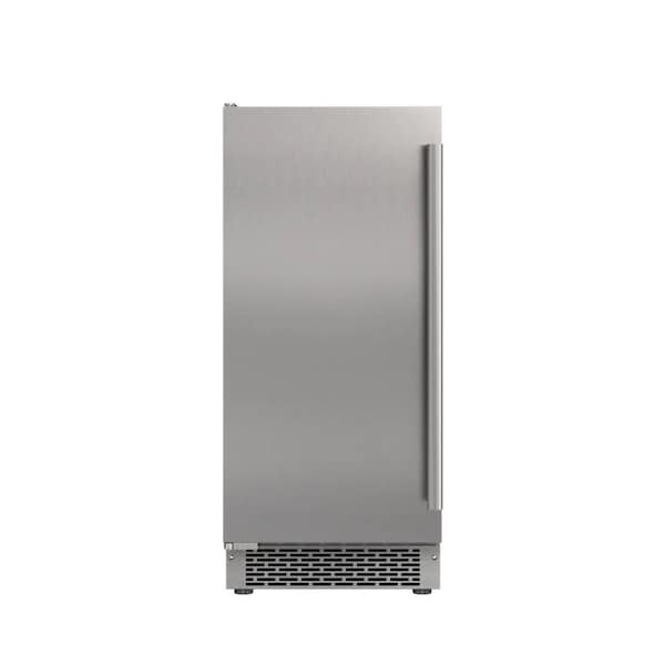Avallon 15 Inch Wide 26 Lbs BuiltIn Free Standing Ice Maker w 56 Lbs Daily Ice Production and Wash Mode - AIMG151GSSILH